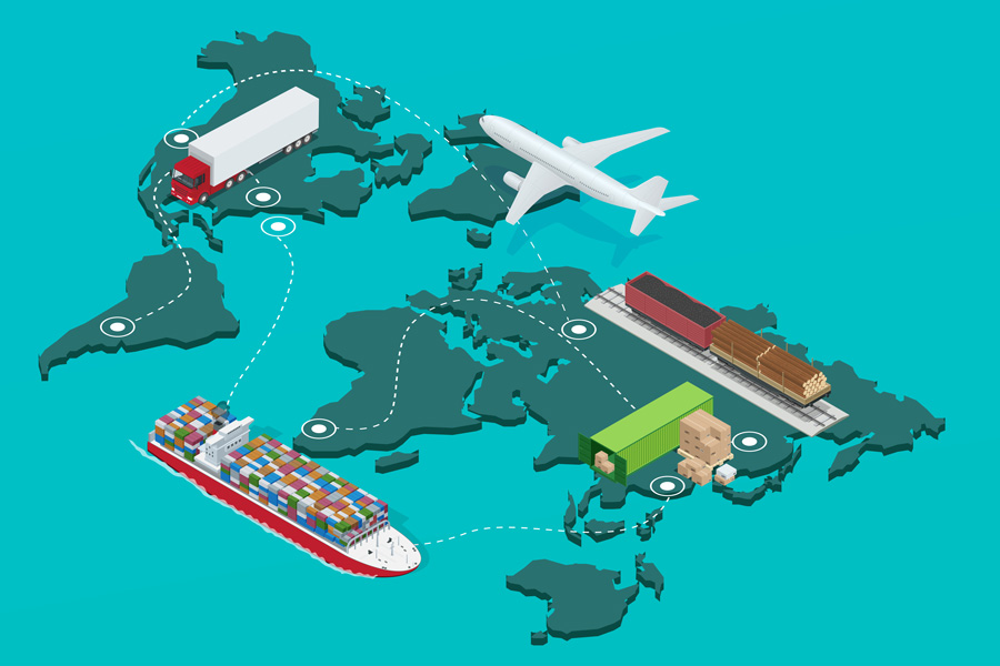 World Map transport - Localisation Profit
