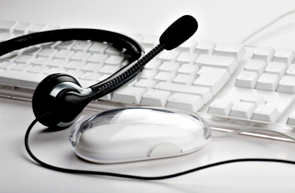 Keyboard, headset and mouse